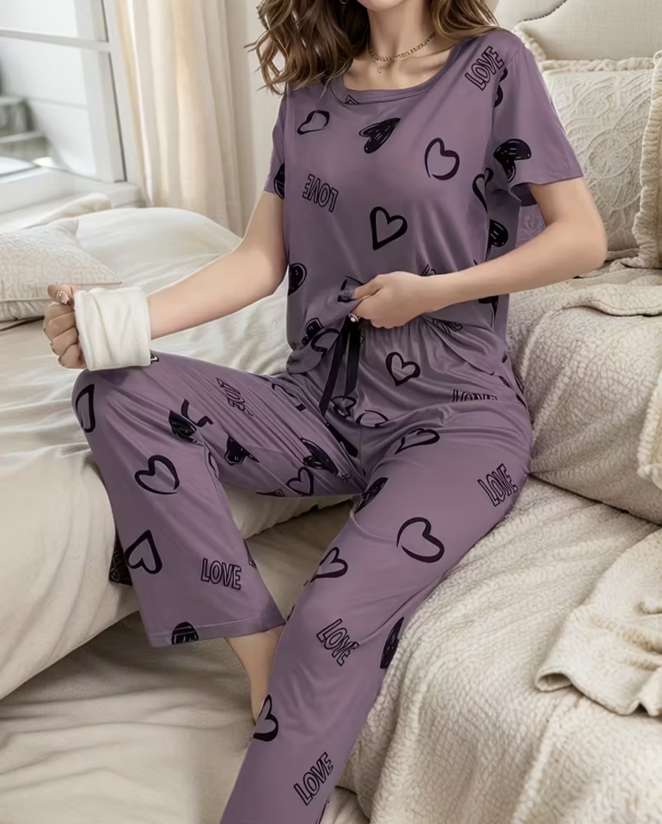 Women's short sleeve pajama set