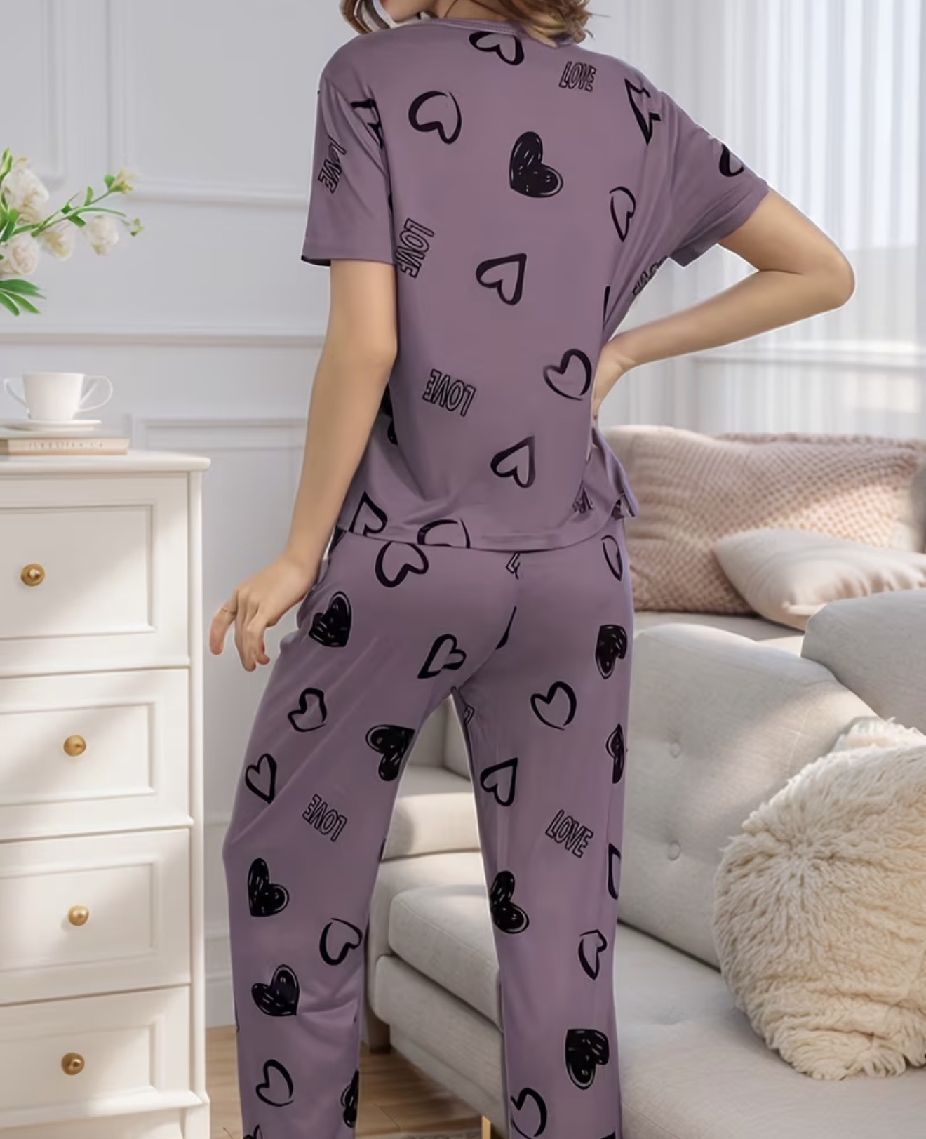 Women's short sleeve pajama set
