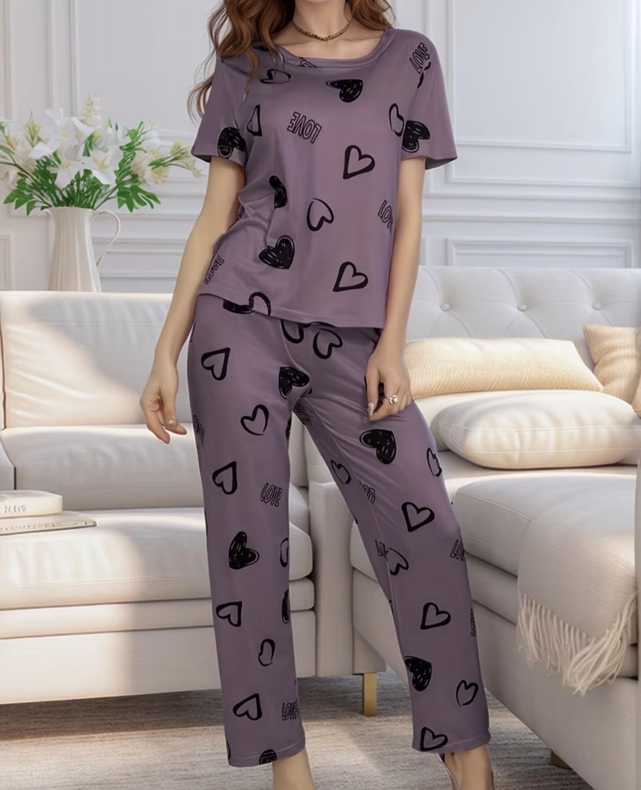 Women's short sleeve pajama set